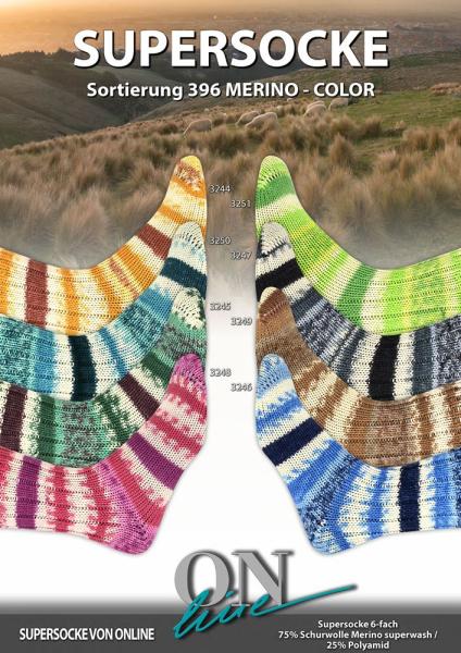 ONline Supersocke 6-fach Sortierung 396 Merino Color